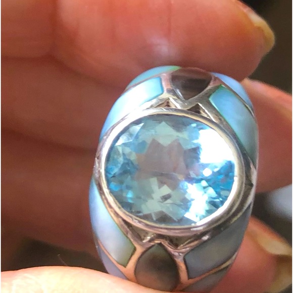 Jewelry - Gorgeous blue Topaz or Aquamarine Ring